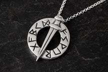 Load image into Gallery viewer, Viking Runes Pendant
