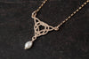 Celtic Knot Work Pearl Pendant