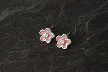 Load image into Gallery viewer, Forget me Not Enamelled Hook Earrings
