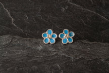 Load image into Gallery viewer, Forget me Not Enamelled Stud Earrings
